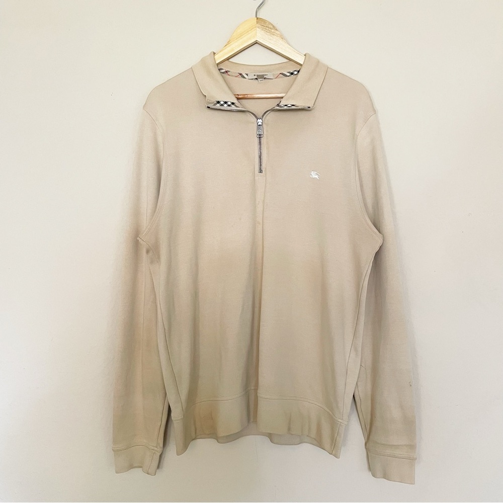 Burberry Quarter Zip Long Sleeve Shirt